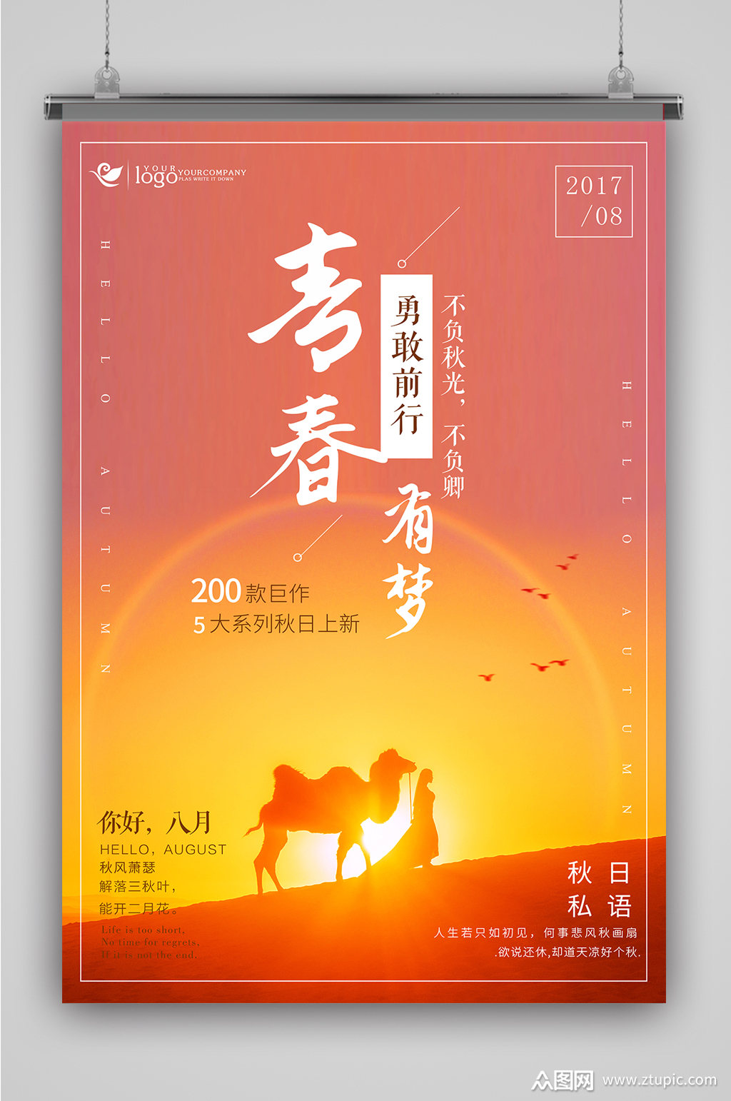 大气沙漠追逐梦想海报