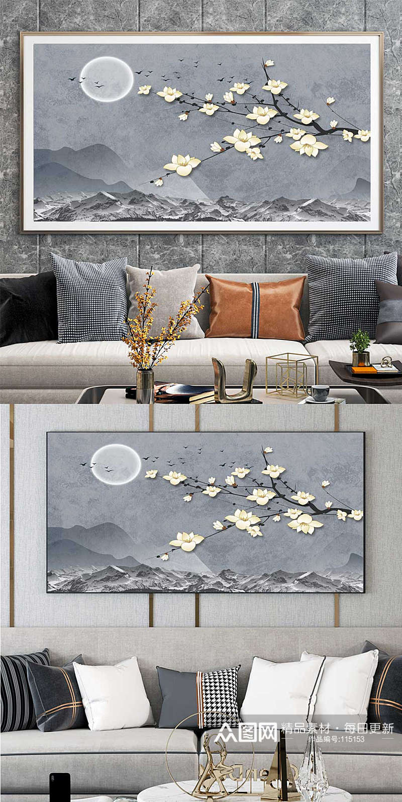 中国风花鸟图壁纸壁画素材