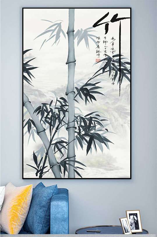水墨竹子中国风装饰画-众图网