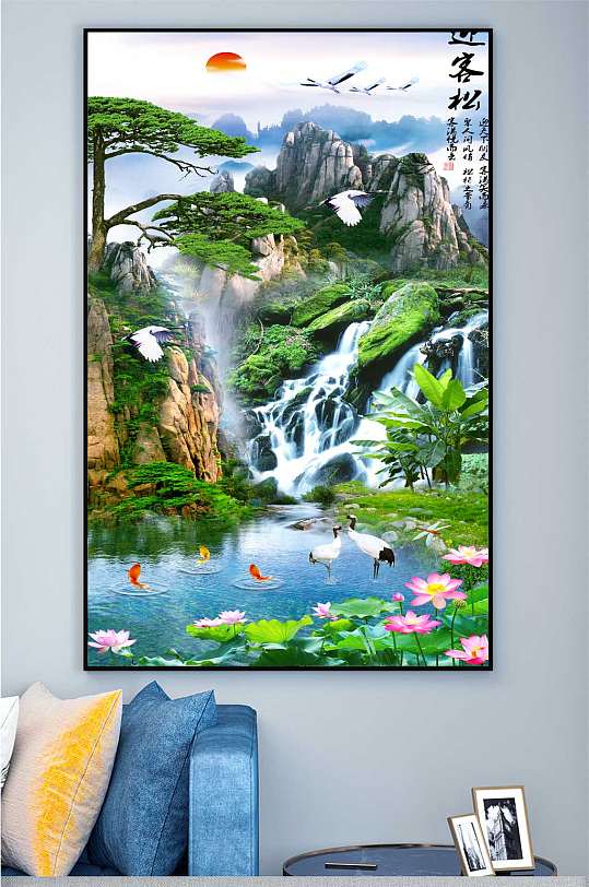 高山流水酒店装饰画-众图网