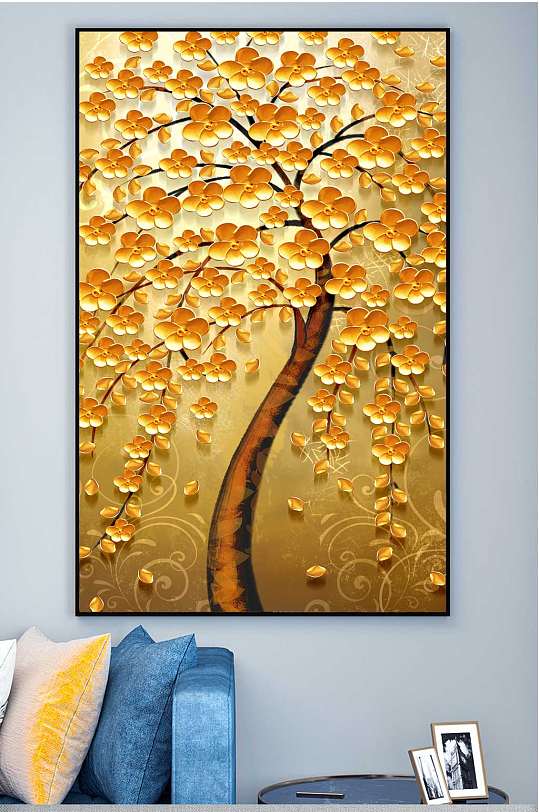 摇钱树高端装饰画