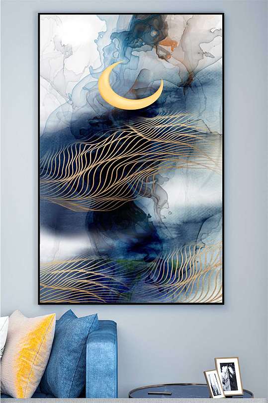 抽象画玄关装饰画-众图网