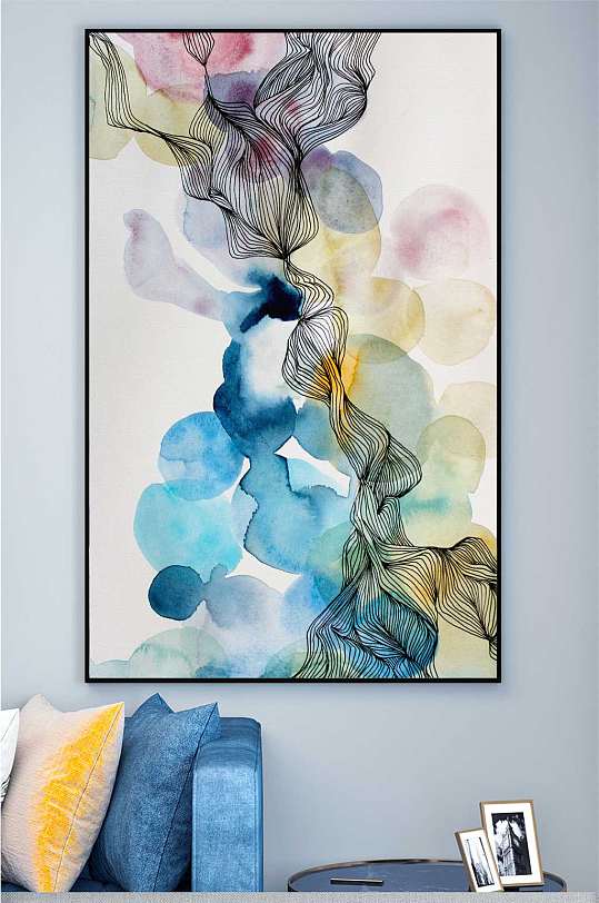 水彩艺术抽象装饰画