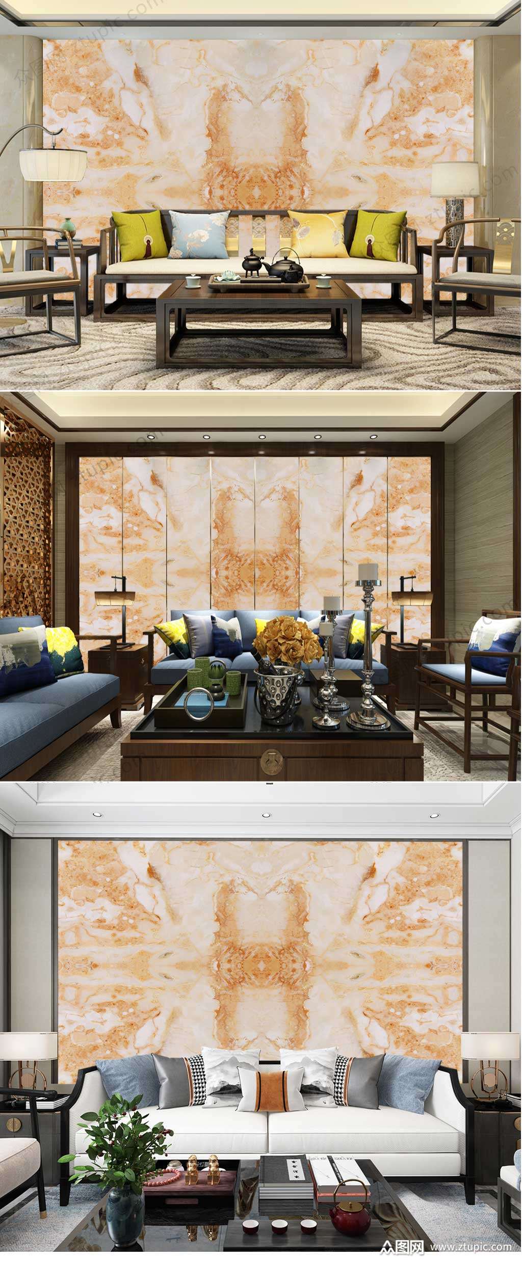 石纹壁画大理石背景墙