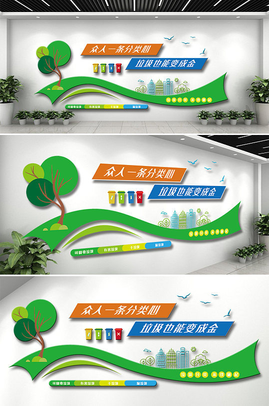 保护环境垃圾分类文化墙