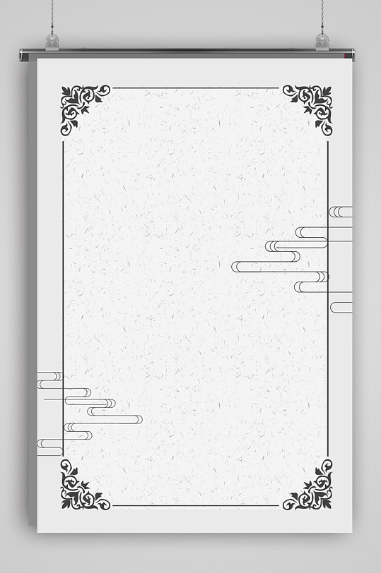 复古边框祥云中国风背景