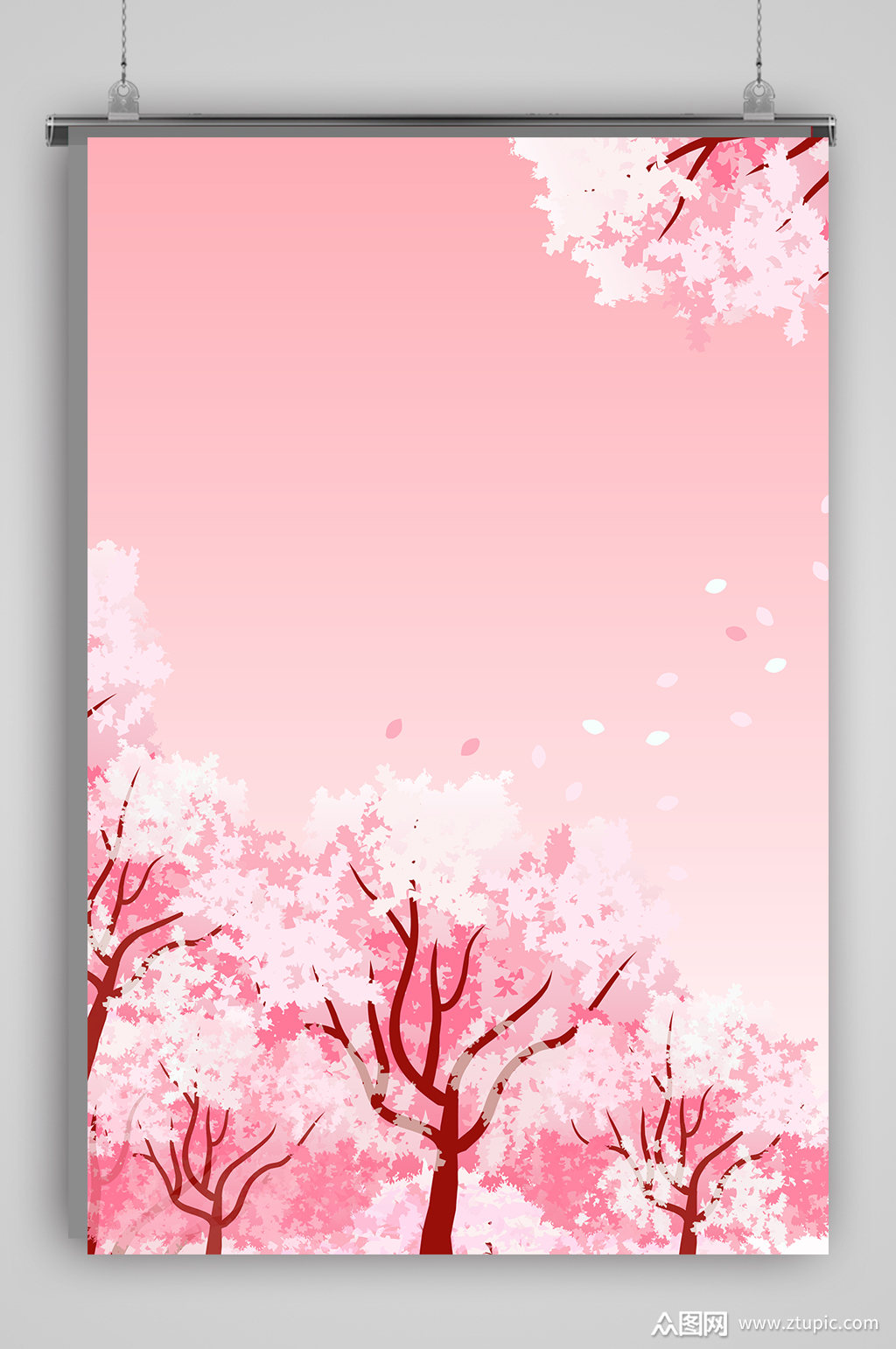 樱花林粉色背景素材