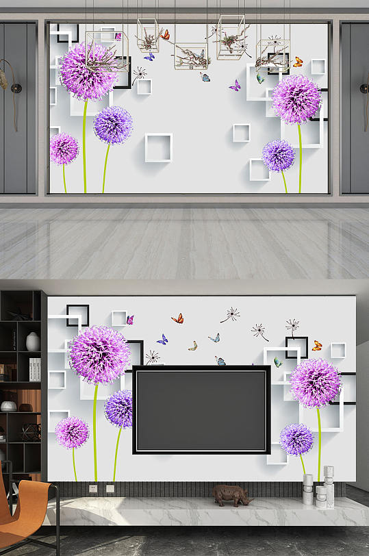 北欧电视背景装饰图片-北欧电视背景装饰素材下载-众图网