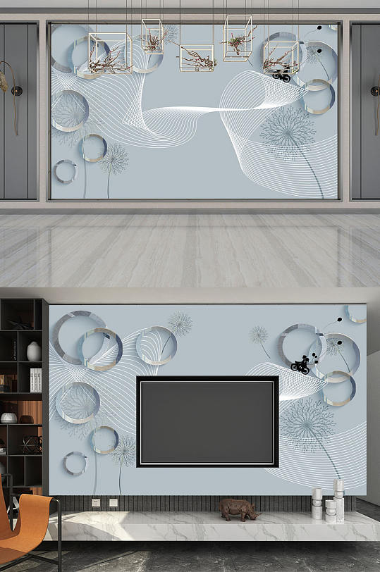 时尚现代化线条背景墙