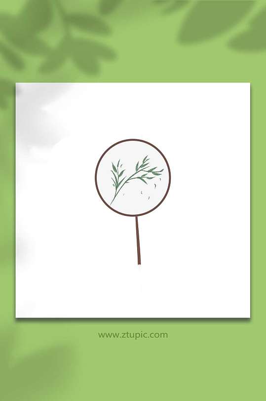 團(tuán)扇民國風(fēng)旗袍人物插畫元素
