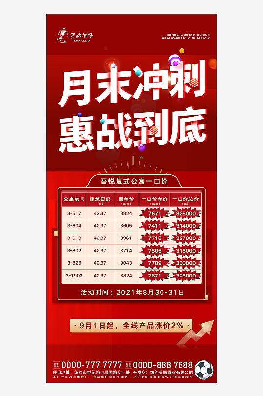 房地产特价房海报