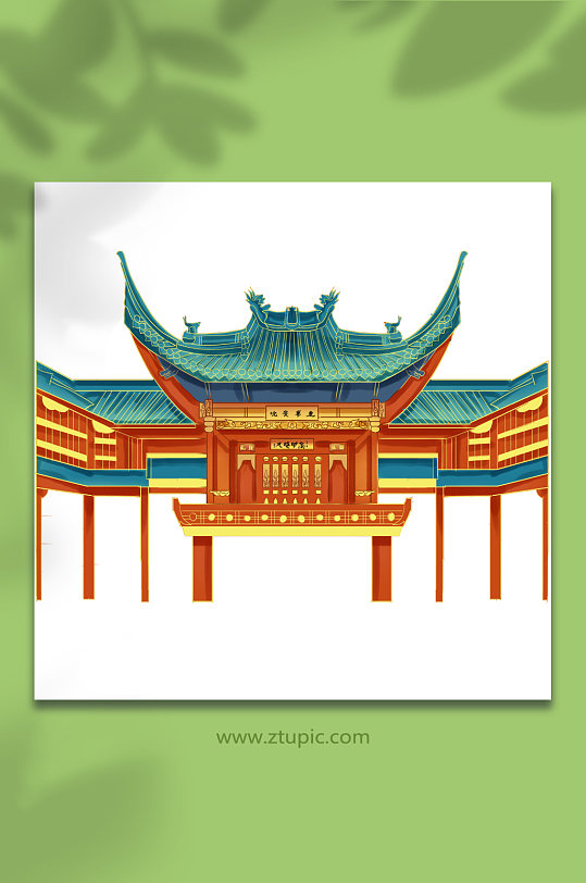 精美国潮宁波天一阁建筑元素