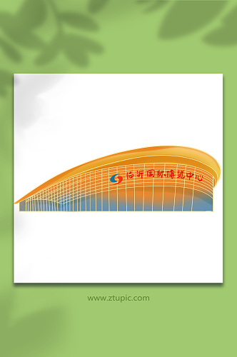临沂国际博览中心建筑元素插画