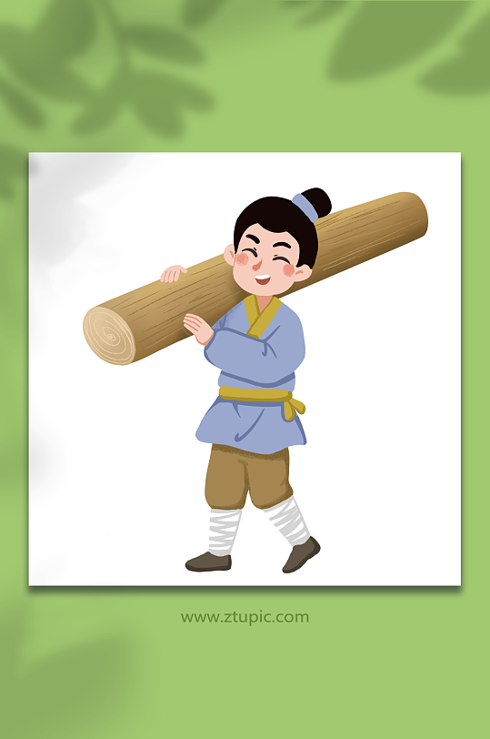 古代农夫人物元素