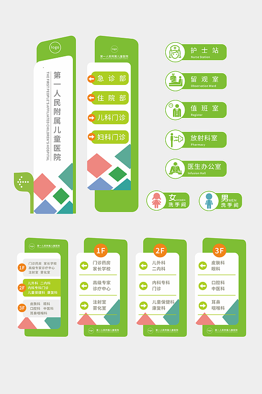 创意儿童医院儿科导视系统