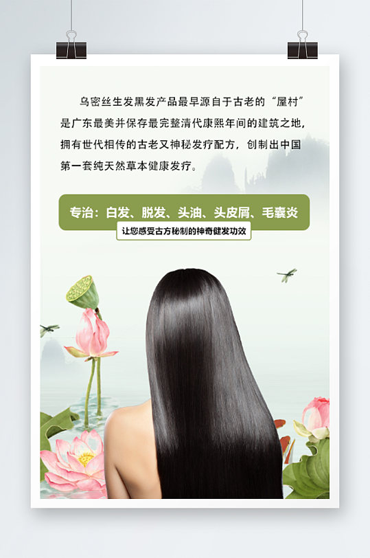 中国风纯天然草本养发