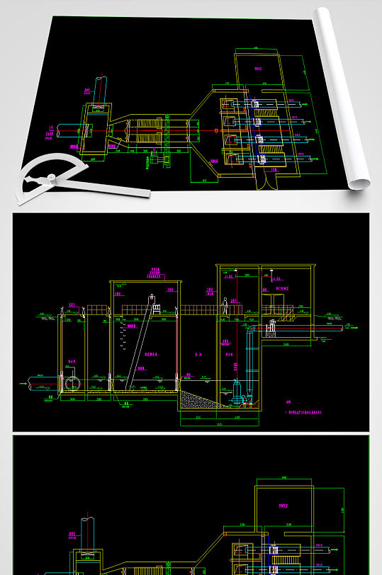 粗格栅及提升泵房设计图
