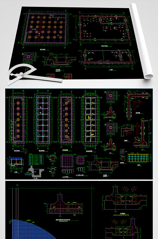 水池设计图CAD-众图网