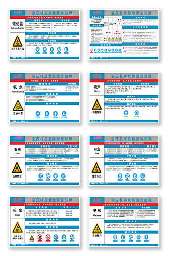 空压机房危险点告知牌