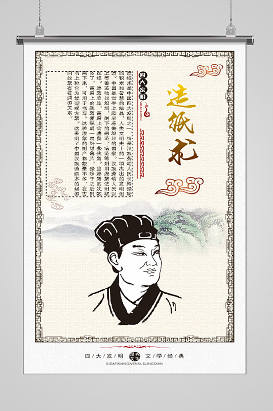 四大发明国学经典造纸术