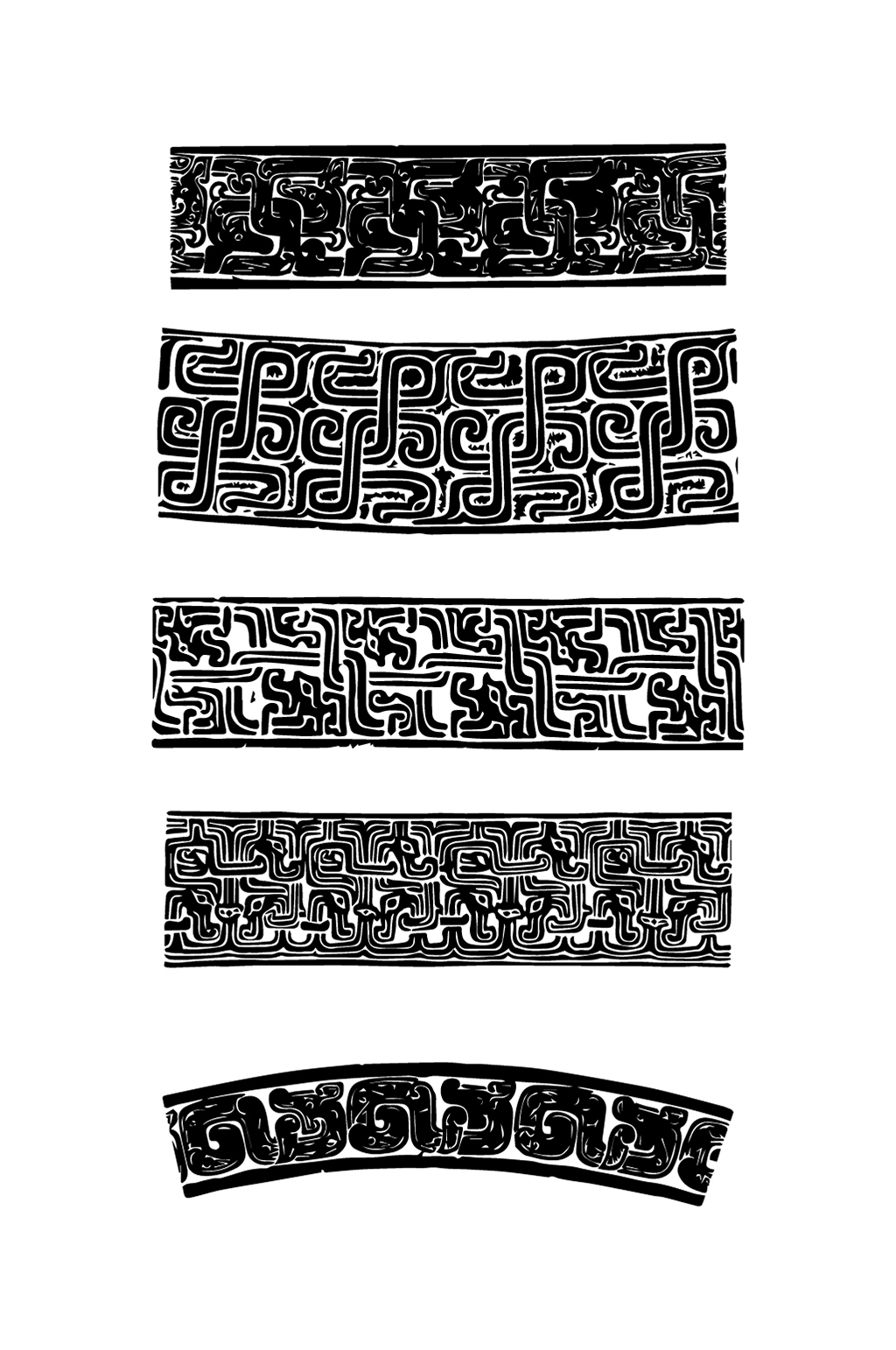 矢量花纹瓶纹古纹