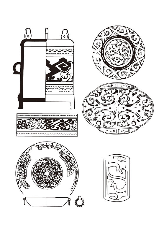 矢量底纹矢量图案矢量图案仿古图案兽纹图案