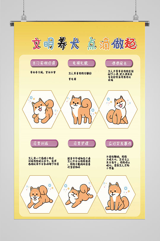 文明养犬知识海报