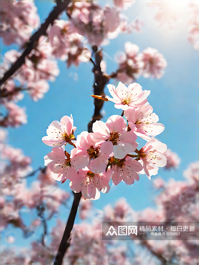 AI数字艺术樱花摄影图素材