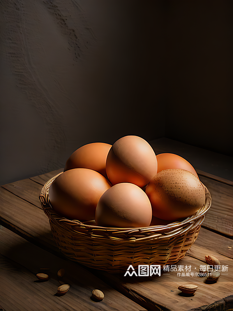生鸡蛋写实摄影AI数字艺术素材