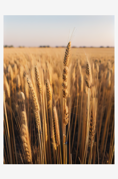 麦穗农作物写实摄影AI数字艺术