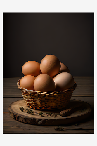 AI数字艺术生鸡蛋写实摄影
