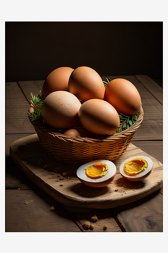 生鸡蛋写实摄影AI数字艺术