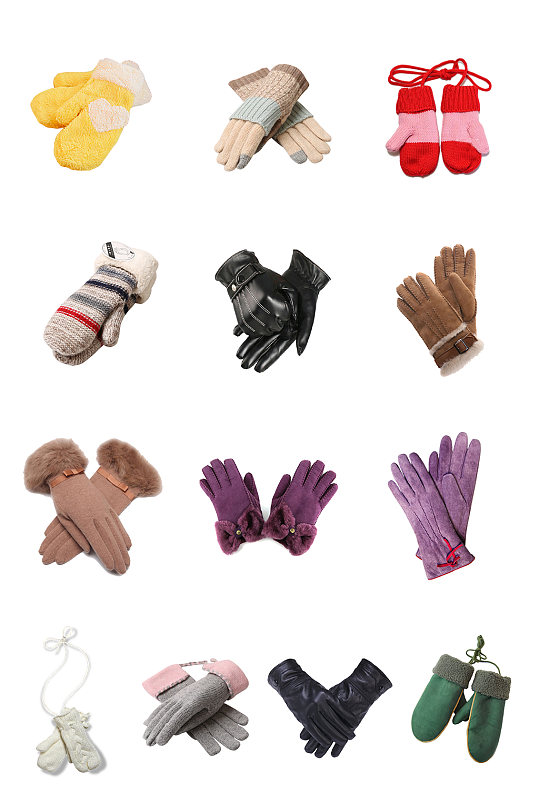 手套针织手套素材