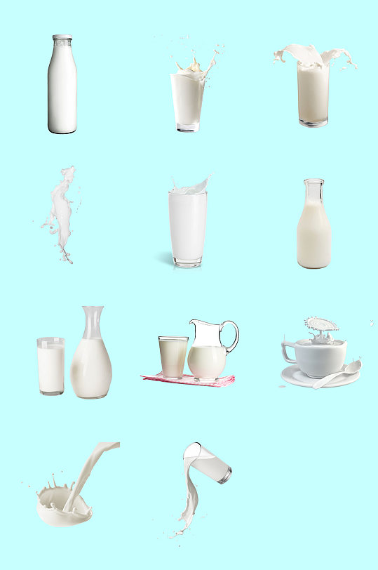 营养早餐牛奶素材