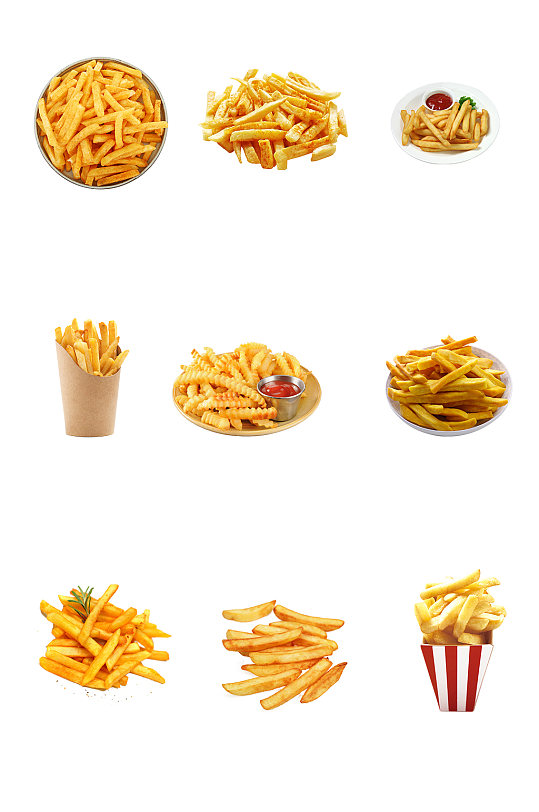 油炸薯条免扣素材