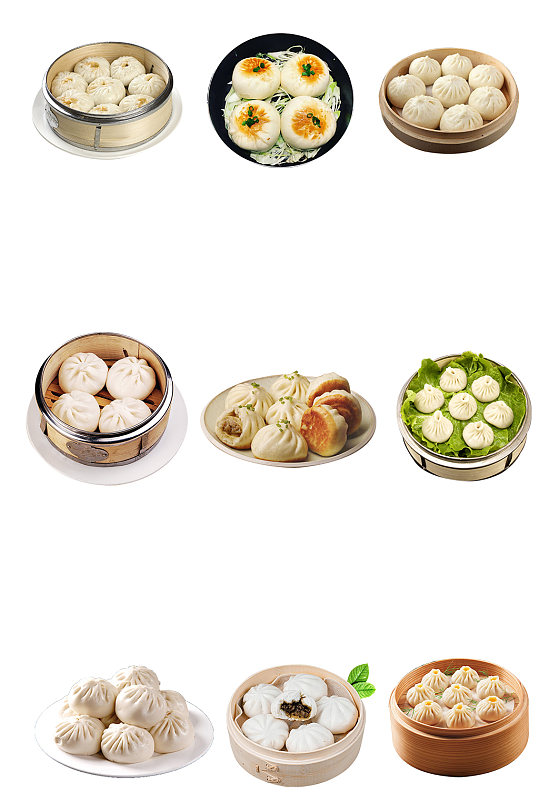 美味早餐包子素材