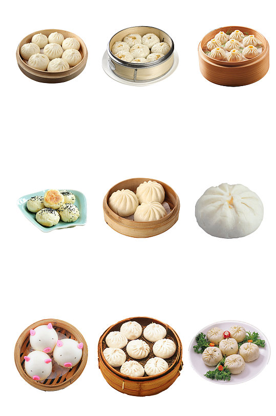 美味早餐包子素材