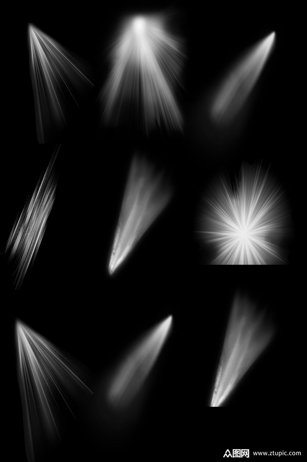 白色灯光免扣素材