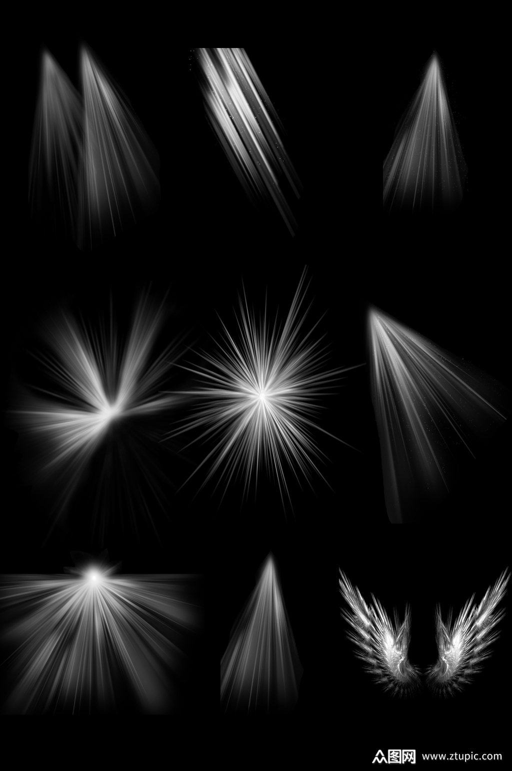 白色灯光免扣素材