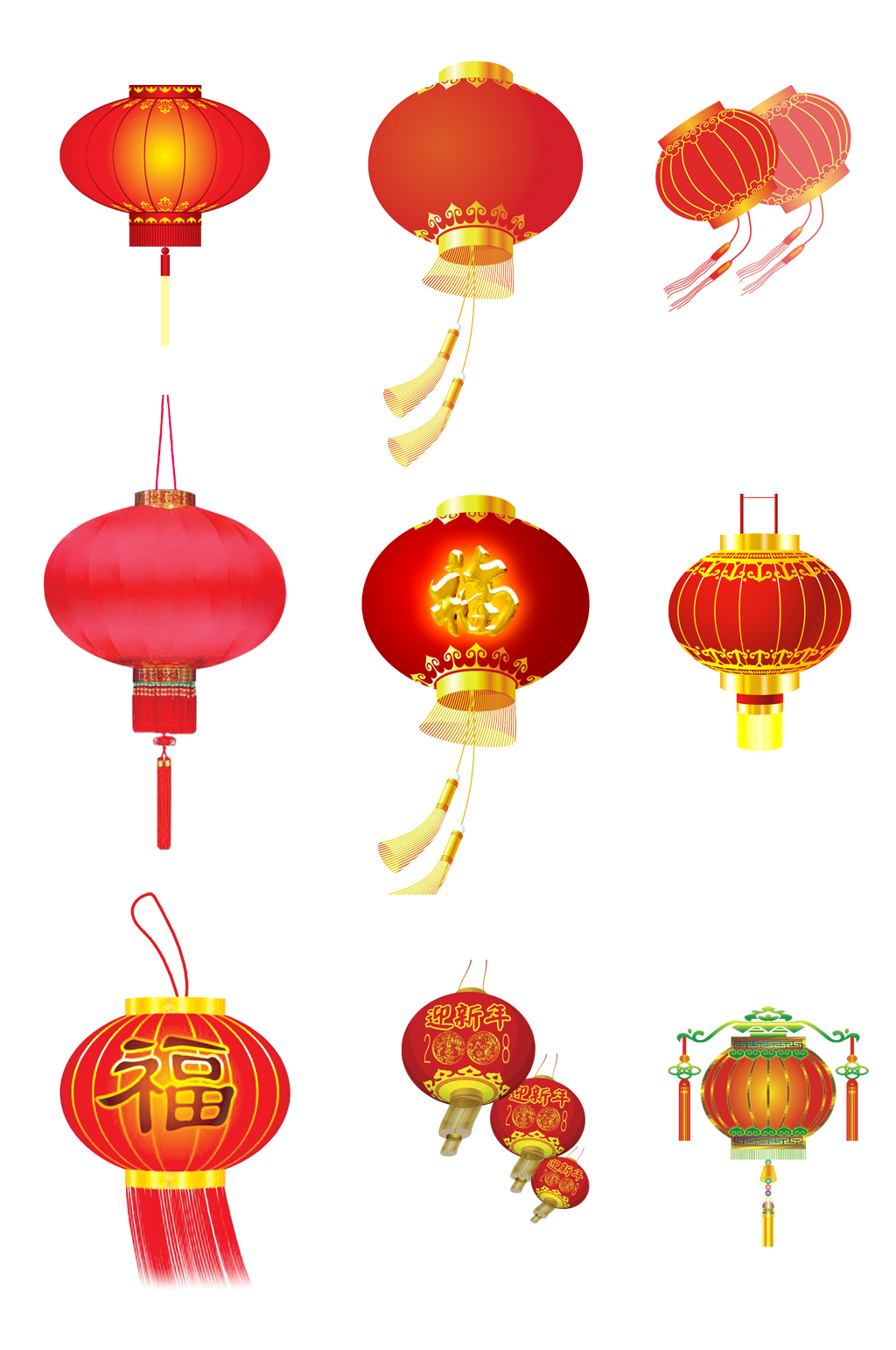 圆形灯笼免扣素材素材