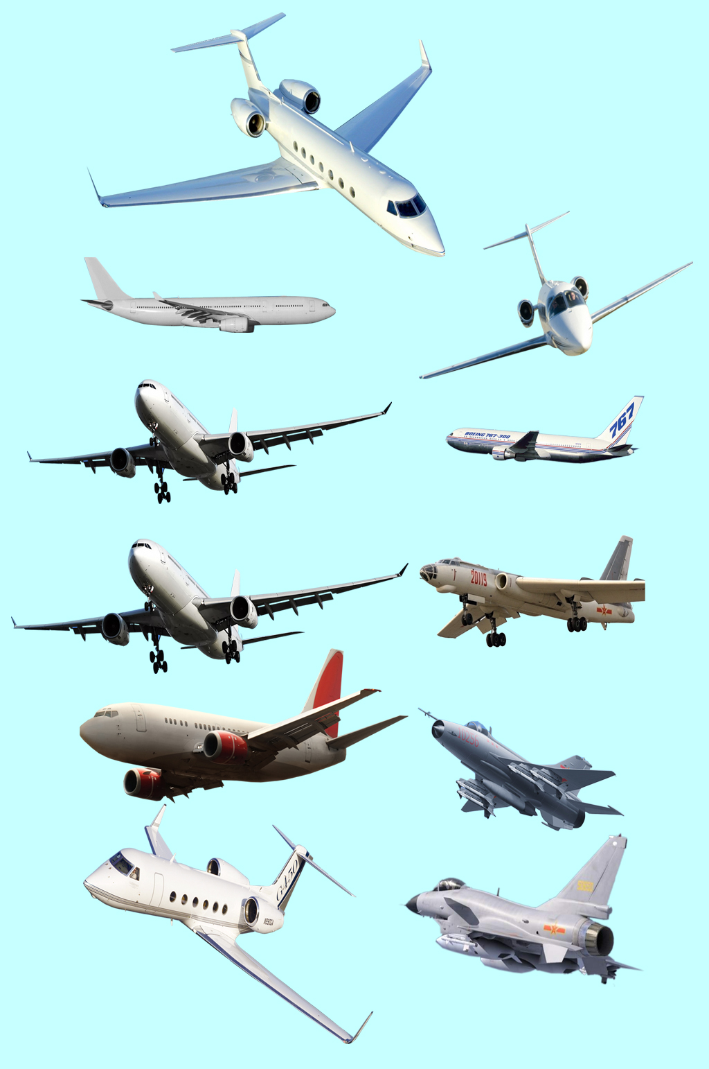 常见飞机种类图片