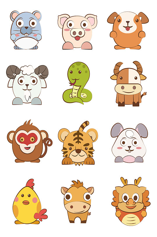 十二生肖免扣素材-众图网