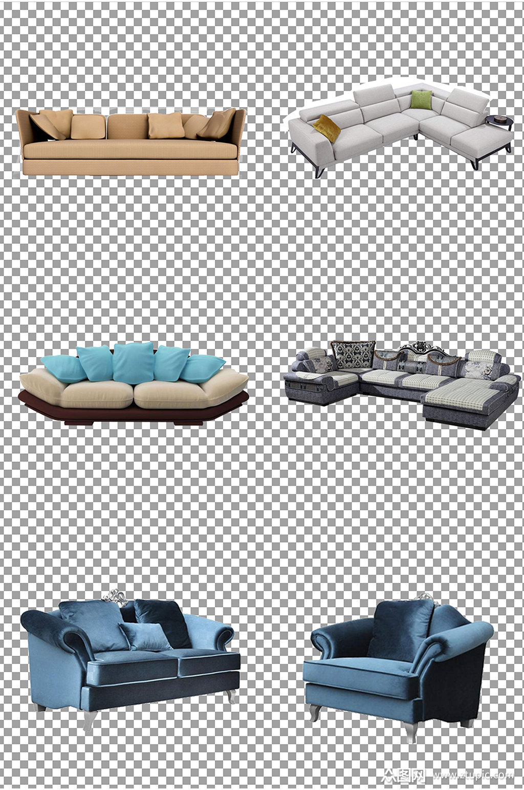 简约欧美沙发素材模板下载-编号397778-众图网
