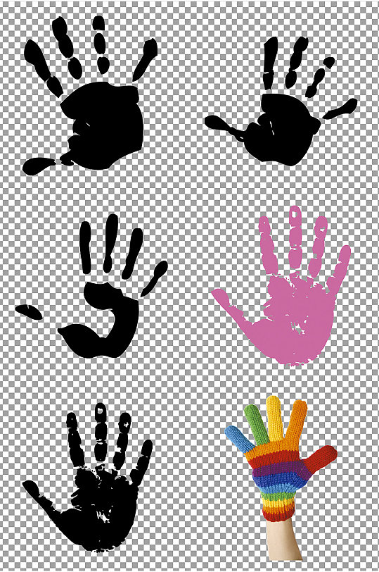 创意手印免扣素材