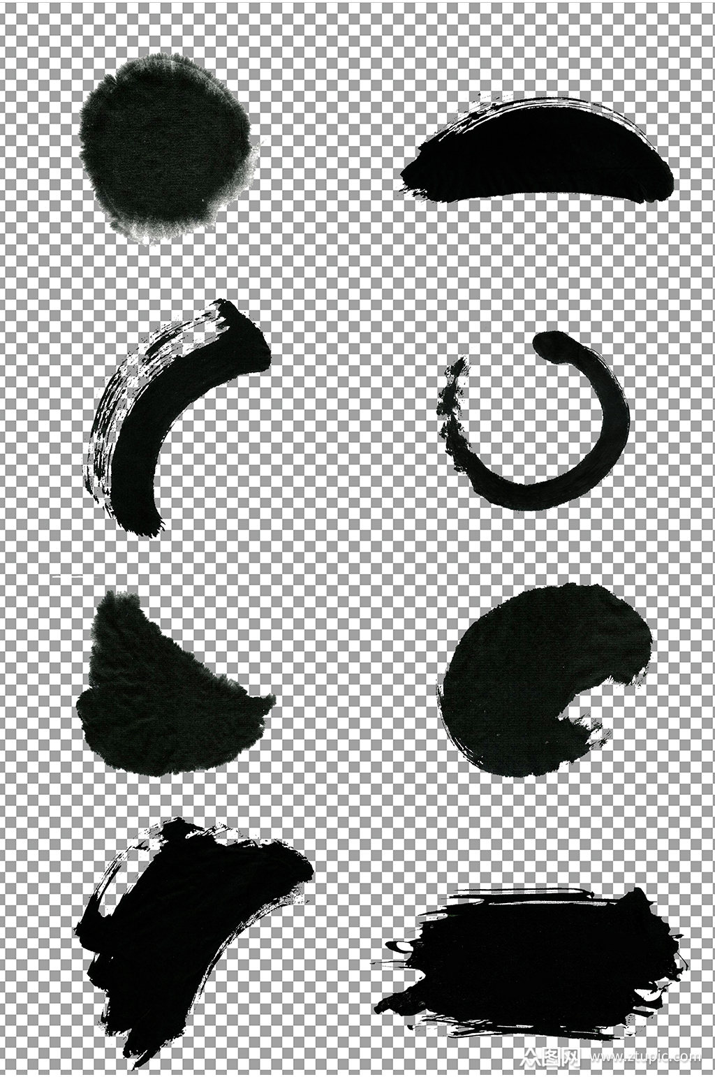 水墨笔刷图片素材模板下载-编号397711-众图网