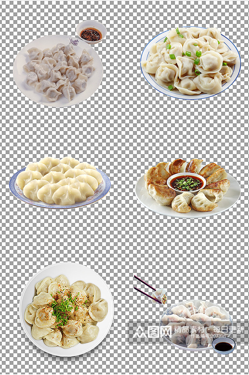 煎饺蒸饺饺子素材素材
