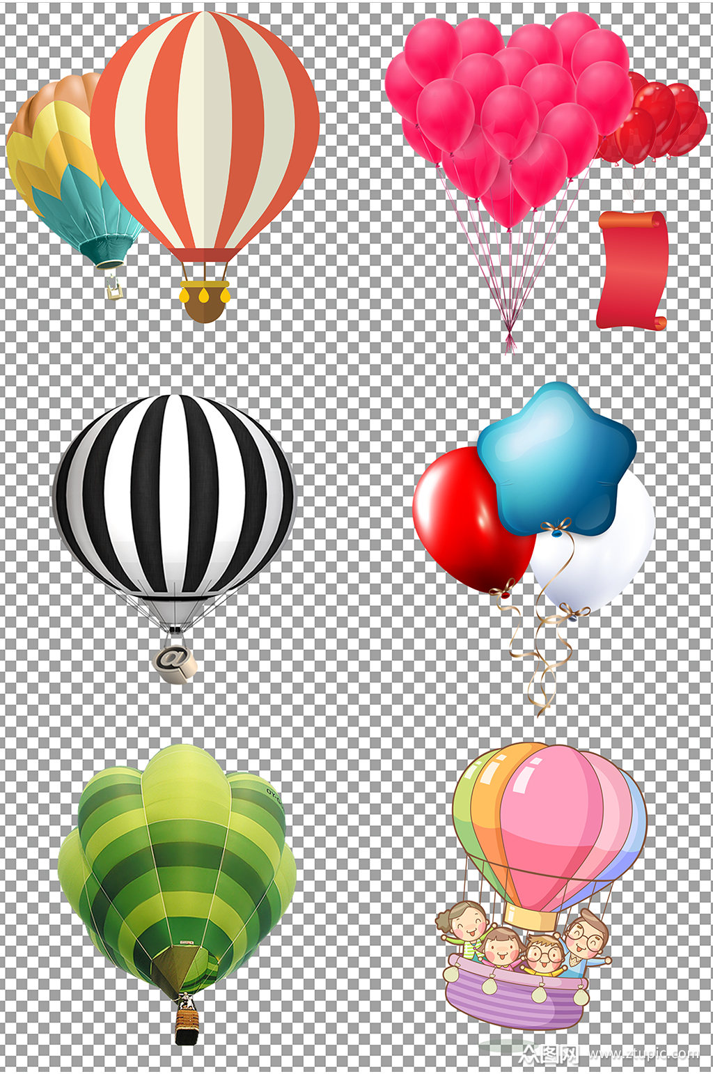 可爱氢气球免扣素材