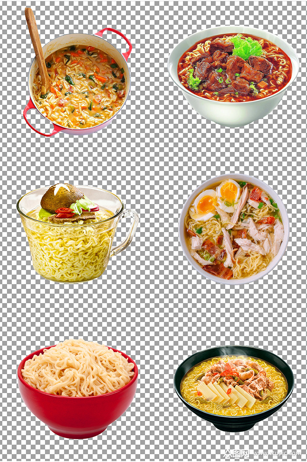 鲜香浓郁美味泡面素材