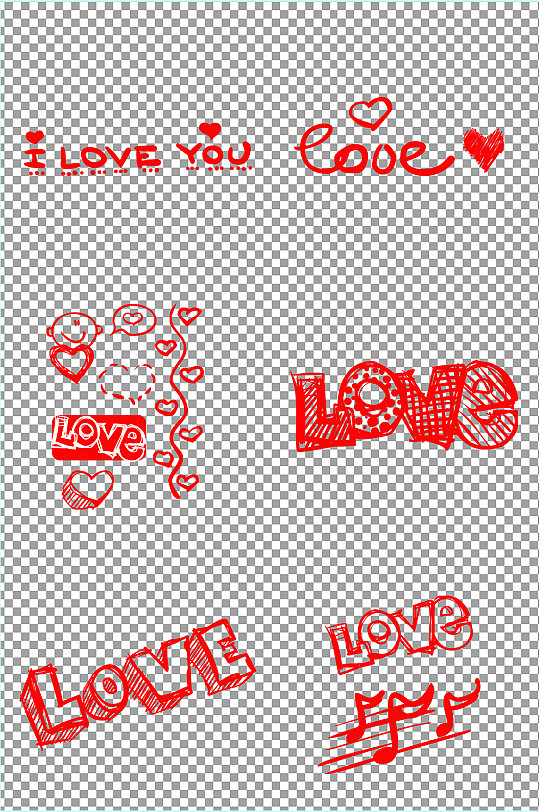 love艺术字体素材