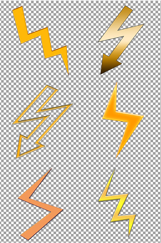 金色闪电图片素材